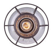 Canarm Potter 8in 1-Light Flush Mount | Oil Rubbed Bronze and Clear Glass | Bedroom & Hallway Ceiling Light | 8 x 8 in | Model IFM636A08ORB