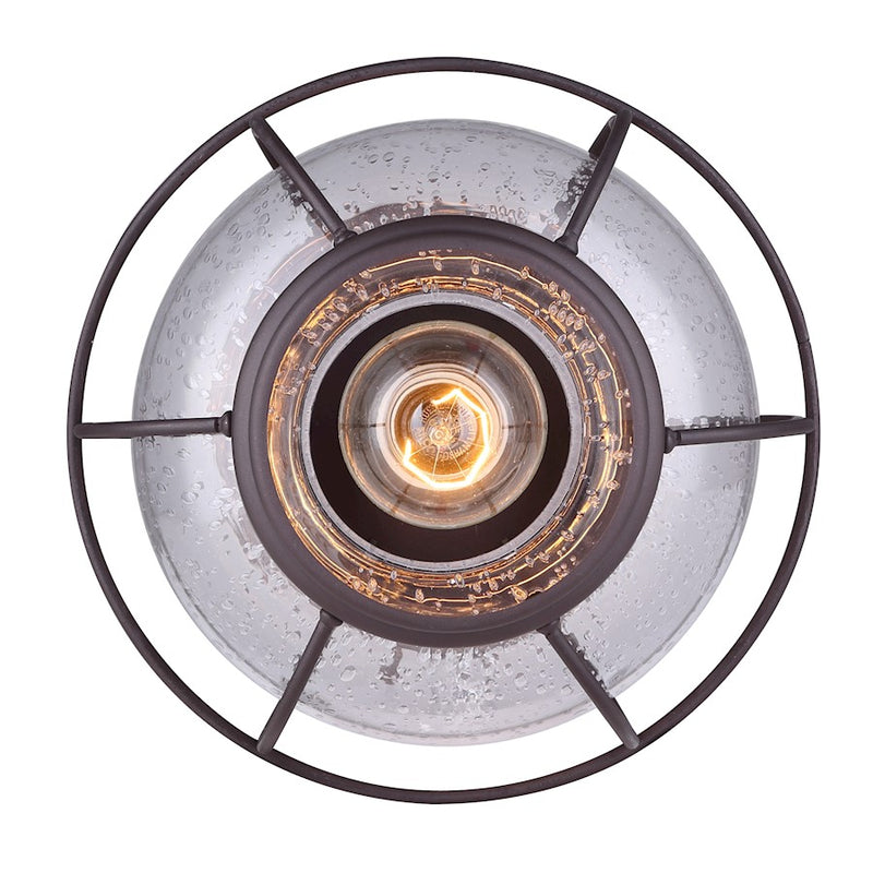 Canarm Potter 8in 1-Light Flush Mount | Oil Rubbed Bronze and Clear Glass | Bedroom & Hallway Ceiling Light | 8 x 8 in | Model IFM636A08ORB
