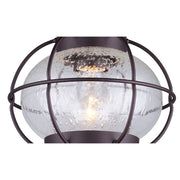 Canarm Potter 8in 1-Light Flush Mount | Oil Rubbed Bronze and Clear Glass | Bedroom & Hallway Ceiling Light | 8 x 8 in | Model IFM636A08ORB