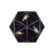 Canarm Greer 15in 3-Light Flush Mount | Matte Black & Brushed Nickel | Bedroom & Hallway | 15 x 13 x 7 in | Model IFM676A15BKN