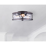 Canarm Cala 16in 3-Light Flush Mount | Oil Rubbed Bronze and Watermark Glass | Hallway & Bedroom Ceiling Light | 16 x 15 x 7 in | Model IFM677A15ORB