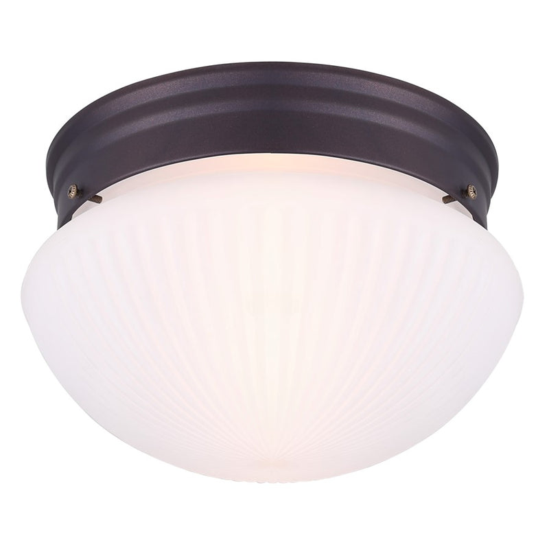 Canarm Madison 9in 1-Light Flush Mount | Nautical Oil Rubbed Bronze Metal | Hallway & Entryway | 9 x 9 x 6 in | Model IFM71013