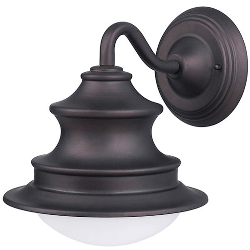 Canarm Wharf 10in 1-Light Outdoor Downlight | Oil Rubbed Bronze Aluminum and Clear Glass | Entryway & Patio Wall Light | Model IOL122ORB