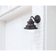 Canarm Wharf 10in 1-Light Outdoor Downlight | Oil Rubbed Bronze Aluminum and Clear Glass | Entryway & Patio Wall Light | Model IOL122ORB