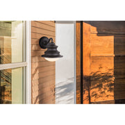 Canarm Wharf 10in 1-Light Outdoor Downlight | Oil Rubbed Bronze Aluminum and Clear Glass | Entryway & Patio Wall Light | Model IOL122ORB