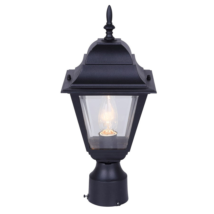 Canarm Madison 1 Light 16.75" Outdoor Post Lantern, Black