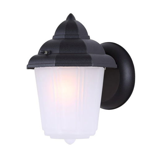 Canarm Madison 1 Light 6" Outdoor Lantern, Black/Frosted