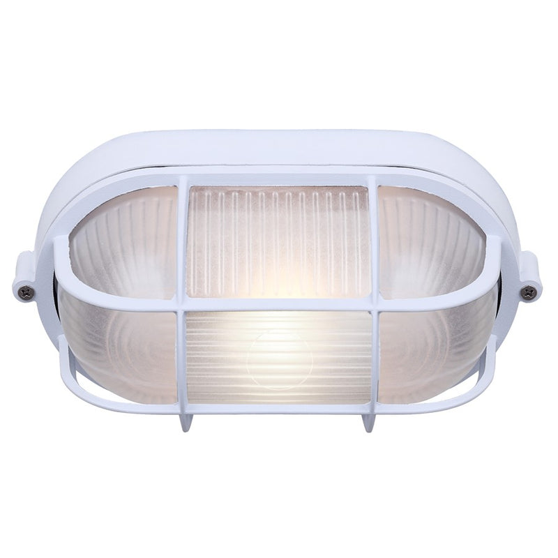 Canarm Marine 1 Light 4.38" Outdoor Lantern, White/Frosted