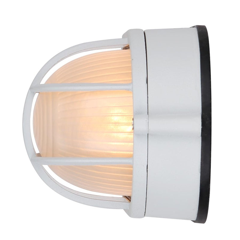 Canarm Marine 1 Light 4.38" Outdoor Lantern, White/Frosted