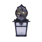 Canarm Fieldhouse 11in 1-Light Outdoor Wall Light Twinpack | Black Steel and Seeded Glass | Porch & Entryway | 6.25 x 7.75 x 11 in | Model IOL183TBK-C