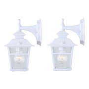 Canarm Fieldhouse 6in 1-Light Outdoor Wall Sconce | White Steel and Seeded Glass | Porch & Entryway | 6.25 x 7.75 x 11 in | Model IOL183TWH-C