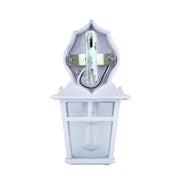 Canarm Fieldhouse 6in 1-Light Outdoor Wall Sconce | White Steel and Seeded Glass | Porch & Entryway | 6.25 x 7.75 x 11 in | Model IOL183TWH-C