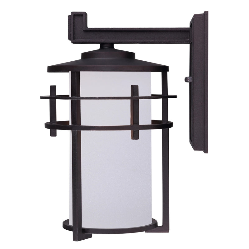 Canarm Flex 8in 1-Light Outdoor Downlight | Oil Rubbed Bronze Steel and Frosted Glass | Patio & Entryway | 8.5 x 7 x 11.5 in | Model IOL199ORB