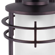 Canarm Flex 8in 1-Light Outdoor Downlight | Oil Rubbed Bronze Steel and Frosted Glass | Patio & Entryway | 8.5 x 7 x 11.5 in | Model IOL199ORB