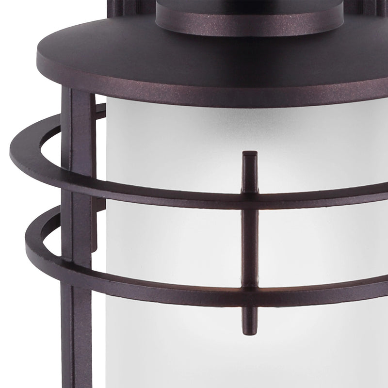 Canarm Flex 8in 1-Light Outdoor Downlight | Oil Rubbed Bronze Steel and Frosted Glass | Patio & Entryway | 8.5 x 7 x 11.5 in | Model IOL199ORB