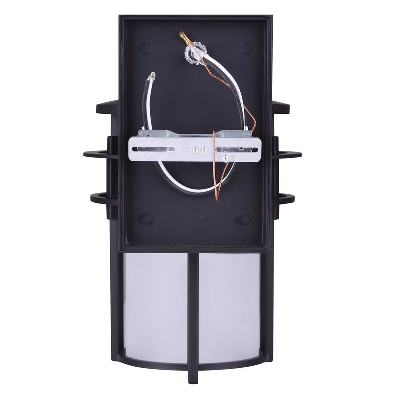 Canarm Flex 8in 1-Light Outdoor Downlight | Oil Rubbed Bronze Steel and Frosted Glass | Patio & Entryway | 8.5 x 7 x 11.5 in | Model IOL199ORB
