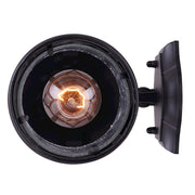 Canarm Atlanta 13in 1-Light Outdoor Wall Sconce | Black Steel/Aluminum with Seeded Glass | Porch & Entryway Wall Light | Model IOL208BK