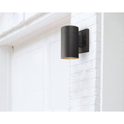 Canarm Night Sky 7in 1-Light Outdoor Wall Sconce | Black Steel/Copper Wire | Covered Patios & Entryways | 4.38 x 6.75 x 7.35 in | Model IOL211BK