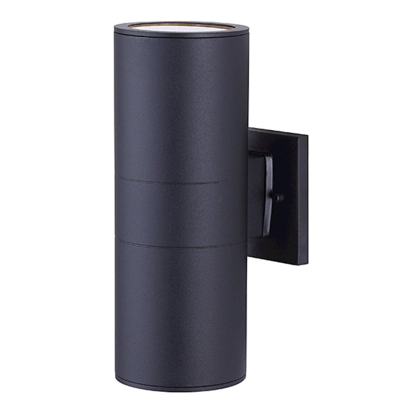 Canarm Baylyn 12in 2-Light Outdoor Entry Light | Black and Clear Glass | Front Door & Porch | 4.25 x 11.75 in | Model IOL282BK