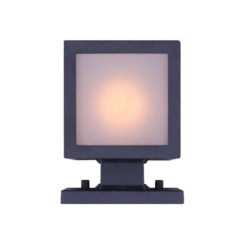 Canarm Tay 13in 2-Light Outdoor Wall Sconce | Modern Black and Frosted Glass | Entryway & Covered Patio | 4.25 x 5.75 x 13 in | Model IOL308BK