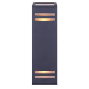 Canarm Tay 13in 2-Light Outdoor Wall Sconce | Modern Black and Frosted Glass | Entryway & Covered Patio | 4.25 x 5.75 x 13 in | Model IOL308BK