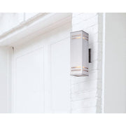 Canarm Tay 13in 2-Light Outdoor Wall Sconce | Modern Brushed Nickel and Frosted Glass | Entryway & Covered Patio | Model IOL308BN
