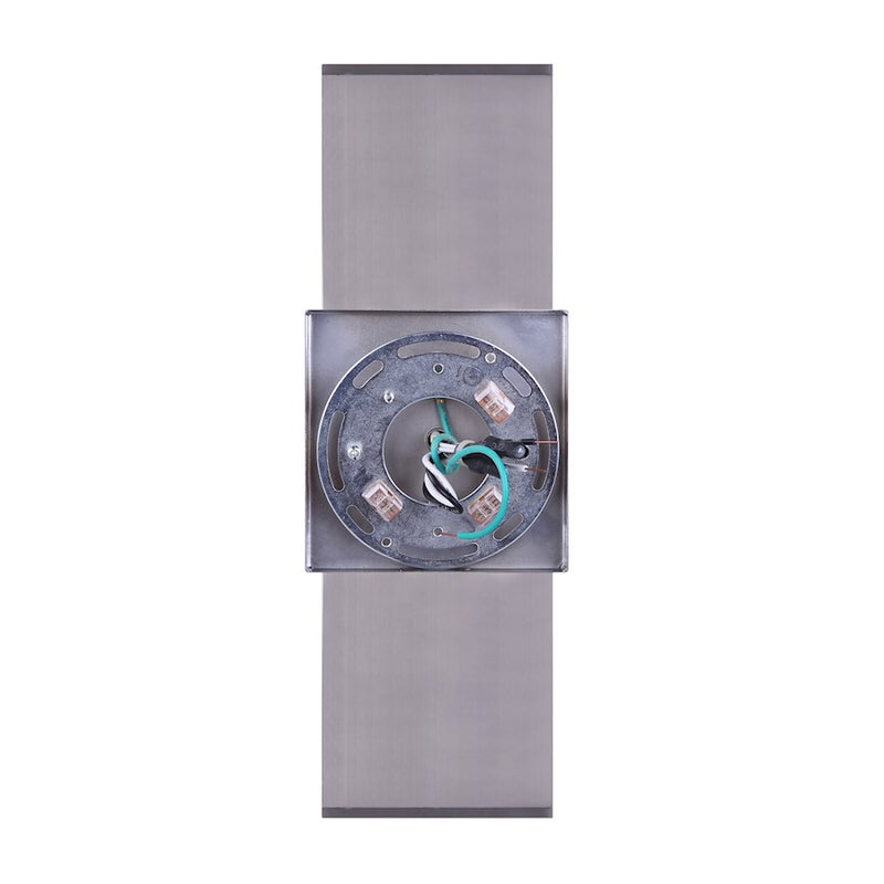 Canarm Tay 13in 2-Light Outdoor Wall Sconce | Modern Brushed Nickel and Frosted Glass | Entryway & Covered Patio | Model IOL308BN