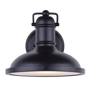 Canarm Marcella 9in 1-Light Outdoor Lantern | Black Metal and Glass Panel | Porch & Patio | 9 x 10 x 7.25 in | Model IOL322BK