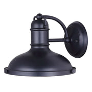 Canarm Marcella 9in 1-Light Outdoor Lantern | Black Metal and Glass Panel | Porch & Patio | 9 x 10 x 7.25 in | Model IOL322BK