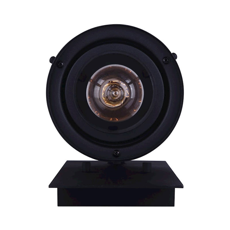 Canarm Duffy 6in 1-Light Outdoor Wall Sconce | Matte Black Seeded Glass | Porch & Entryway | 6 x 8 x 15 in | Model IOL340BK