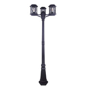 Canarm Chantry 23in 1-Light Outdoor Post Light | Matte Black and Clear Glass | Driveway & Garden | 23 x 23 x 78 in | Model IOL354BK