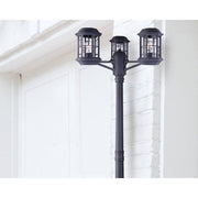 Canarm Chantry 23in 1-Light Outdoor Post Light | Matte Black and Clear Glass | Driveway & Garden | 23 x 23 x 78 in | Model IOL354BK