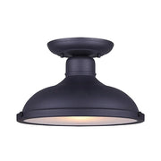 Canarm Marcella 12in 1-Light Outdoor Sconce | Matte Black and Frosted Glass | Covered Porch & Entryway | 12 x 8 in | Model IOL360BK