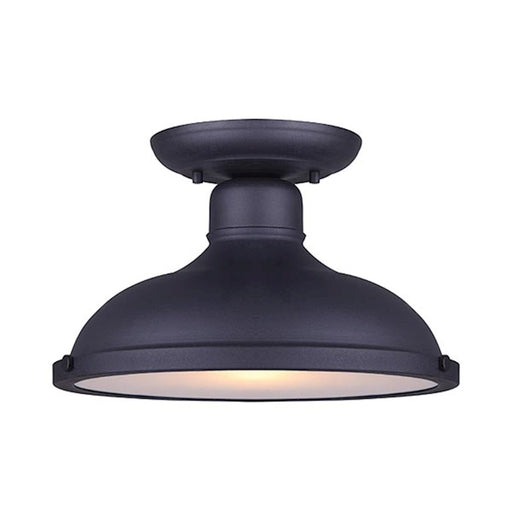 Canarm Marcella 12in 1-Light Outdoor Sconce | Matte Black and Frosted Glass | Covered Porch & Entryway | 12 x 8 in | Model IOL360BK