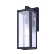 Canarm Newport 15in 1-Light Outdoor Wall Sconce | Black Finish | Entryway & Patio | 5.12 x 7.78 x 14.88 in | Model IOL456BK