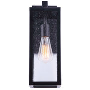 Canarm Newport 15in 1-Light Outdoor Wall Sconce | Black Finish | Entryway & Patio | 5.12 x 7.78 x 14.88 in | Model IOL456BK