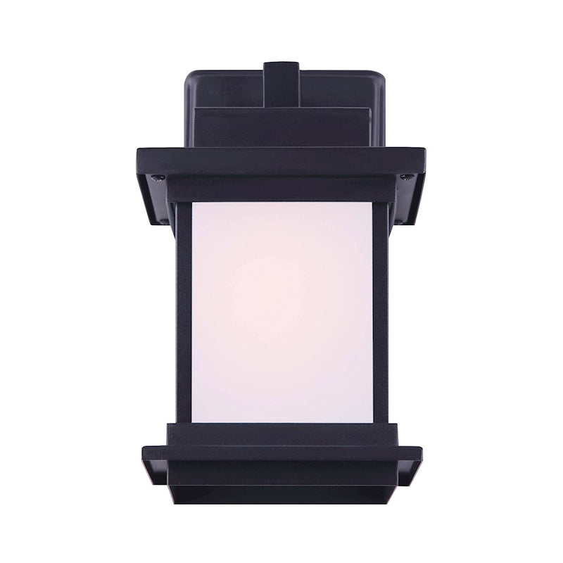 Canarm Akello 1-Light Outdoor Wall Sconce | Modern Black Finish | Entryway & Patio | 6.25 x 6.75 x 10.25 in | Model IOL473BK