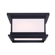 Canarm Akello 11in 2-Light Outdoor Flush Mount | Modern Black Finish | Entryway & Covered Patio | 11 x 11 x 7 in | Model IOL474BK