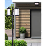 Canarm Akello 29in 3-Light Outdoor Post Light | Modern Black Finish | Driveway & Garden | 29 x 29 x 108 in | Model IOL475BK