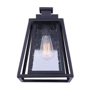 Canarm Grove 9in 1-Light Outdoor Wall Sconce | Modern Matte Black | Covered Patio & Entryway | 9 x 10 x 13 in | Model IOL479BK