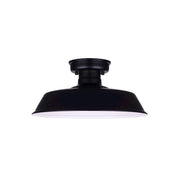 Canarm Rane 16in 1-Light Outdoor Sconce | Matte Black Metal | Porch & Patio | 16 x 16 x 8 in | Model IOL519BK