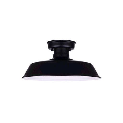Canarm Rane 16in 1-Light Outdoor Sconce | Matte Black Metal | Porch & Patio | 16 x 16 x 8 in | Model IOL519BK