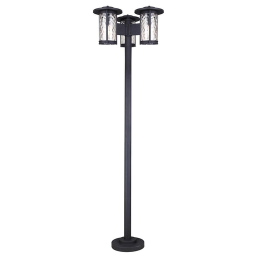 Canarm Leon 3 Light 25.13" Outdoor Post Lantern, Black