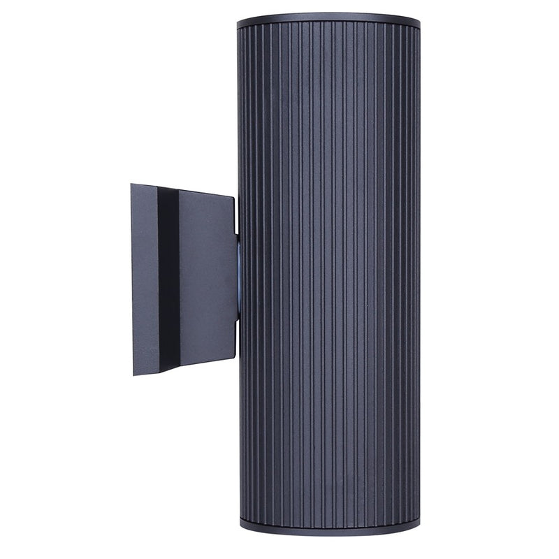 Canarm Rexton 11.75in 2-Light Outdoor Lantern | Modern Black and Frosted Glass | Porch & Entryway Wall Light | 4.25 x 6.62 x 11.75 in | Model IOL639BK