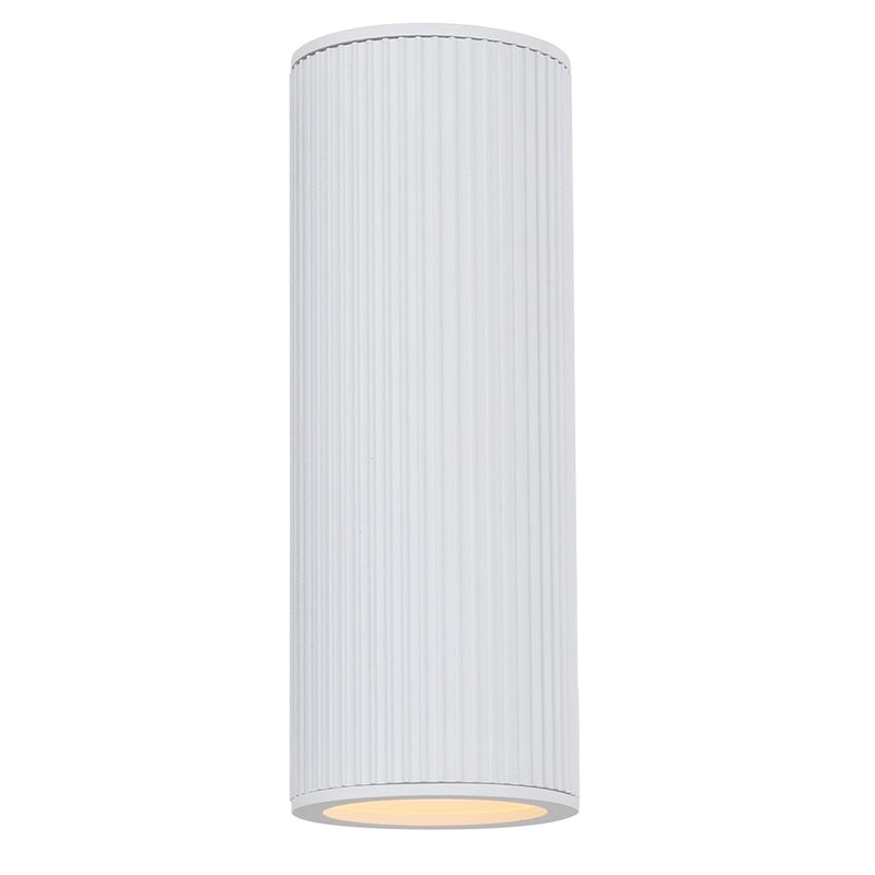 Canarm Rexton 11.75in 2-Light Outdoor Lantern | Modern White and Frosted Glass | Porch & Entryway Wall Light | 4.25 x 6.62 x 11.75 in | Model IOL639WH