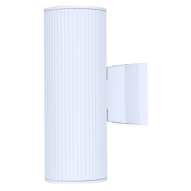 Canarm Rexton 11.75in 2-Light Outdoor Lantern | Modern White and Frosted Glass | Porch & Entryway Wall Light | 4.25 x 6.62 x 11.75 in | Model IOL639WH