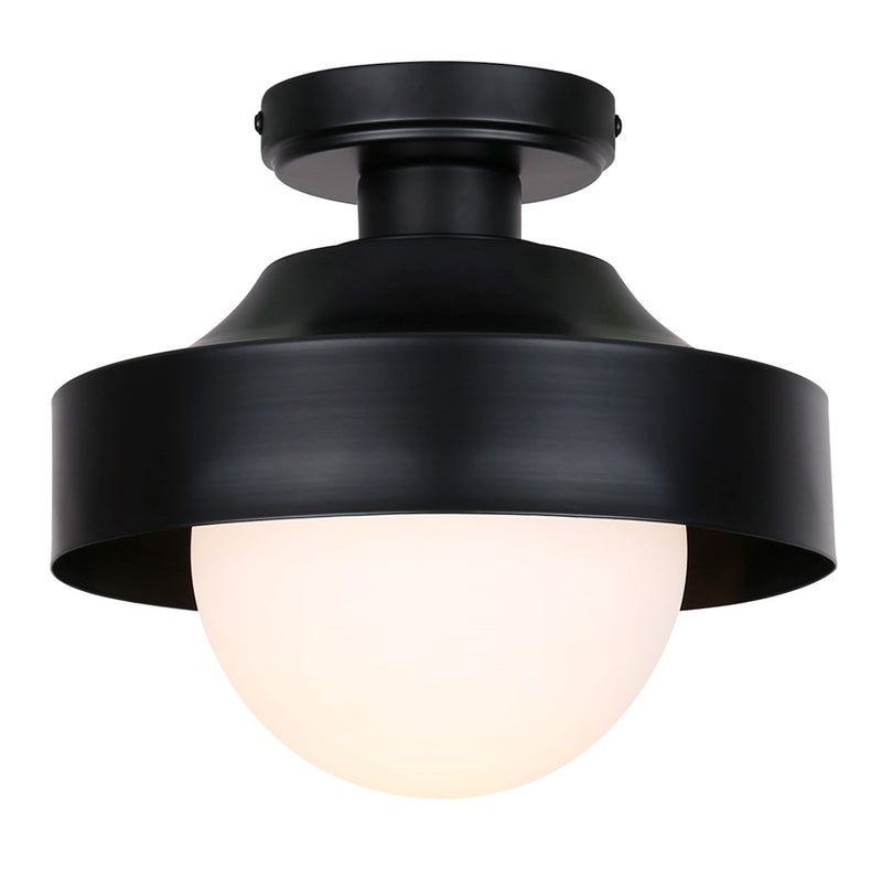 Canarm Baylor 1 Light 11" Outdoor Flush Mount, Black
