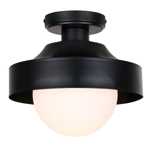 Canarm Baylor 1 Light 11" Outdoor Flush Mount, Black - IOL641BK