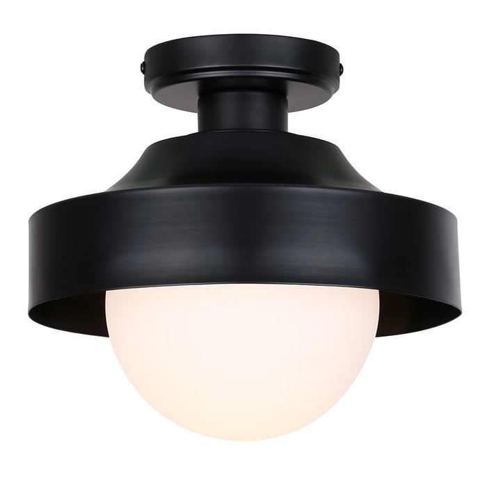 Canarm Baylor 1 Light 11" Outdoor Flush Mount, Black - IOL641BK