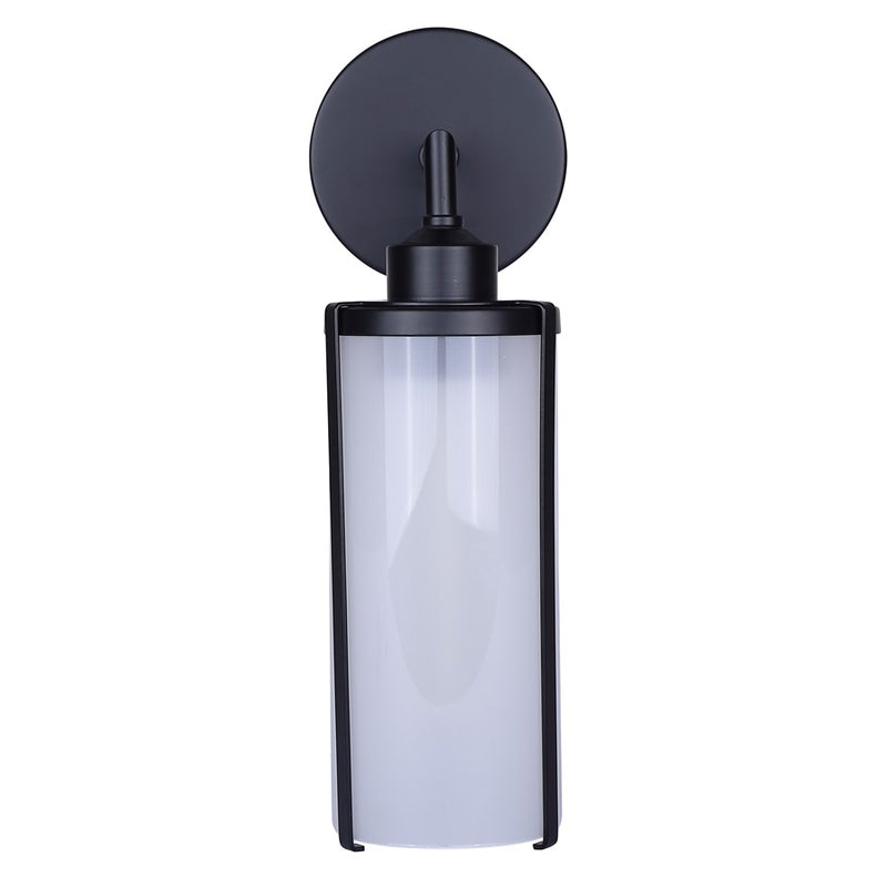 Canarm Beau 6in 1-Light Outdoor Lantern | Matte Black and Frosted Glass | Entryway & Patio | 4.75 x 6.63 x 14.13 in | Model IOL653BK